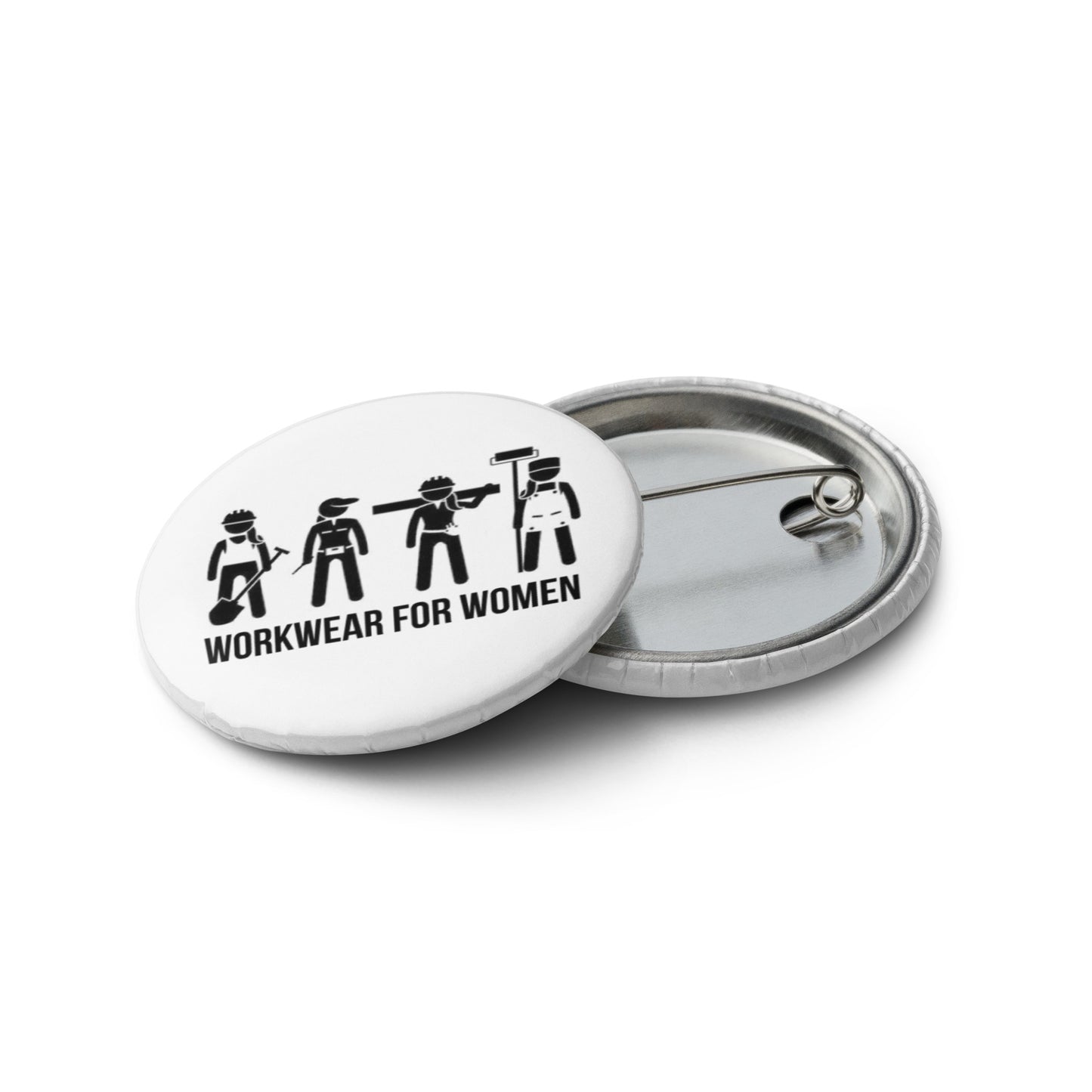 W4W White Pin Badges